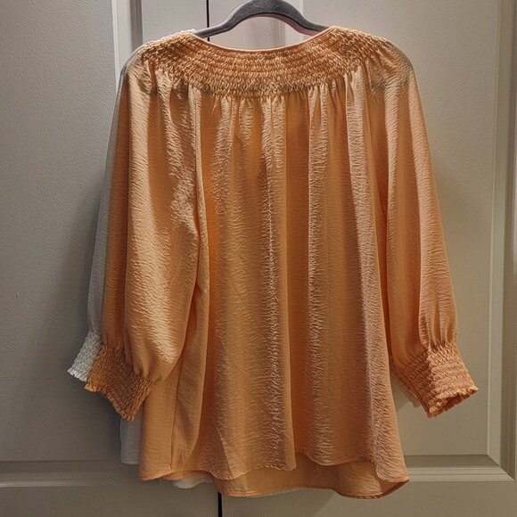2 Calvin Klein Size Large 3/4 sleeve Boho Peasant Tops. Excellent Condition. - Picture 4 of 11